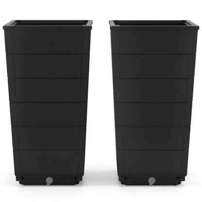 Modern Flower Planter for Front Porch and Lobby-Black