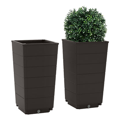 Modern Flower Planter for Front Porch and Lobby-Brown