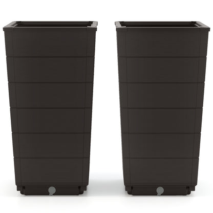 Modern Flower Planter for Front Porch and Lobby-Brown