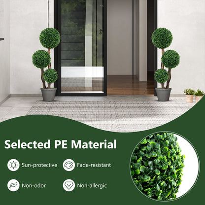 36 Inch Tall Artificial Boxwood Topiary Tree in Pot