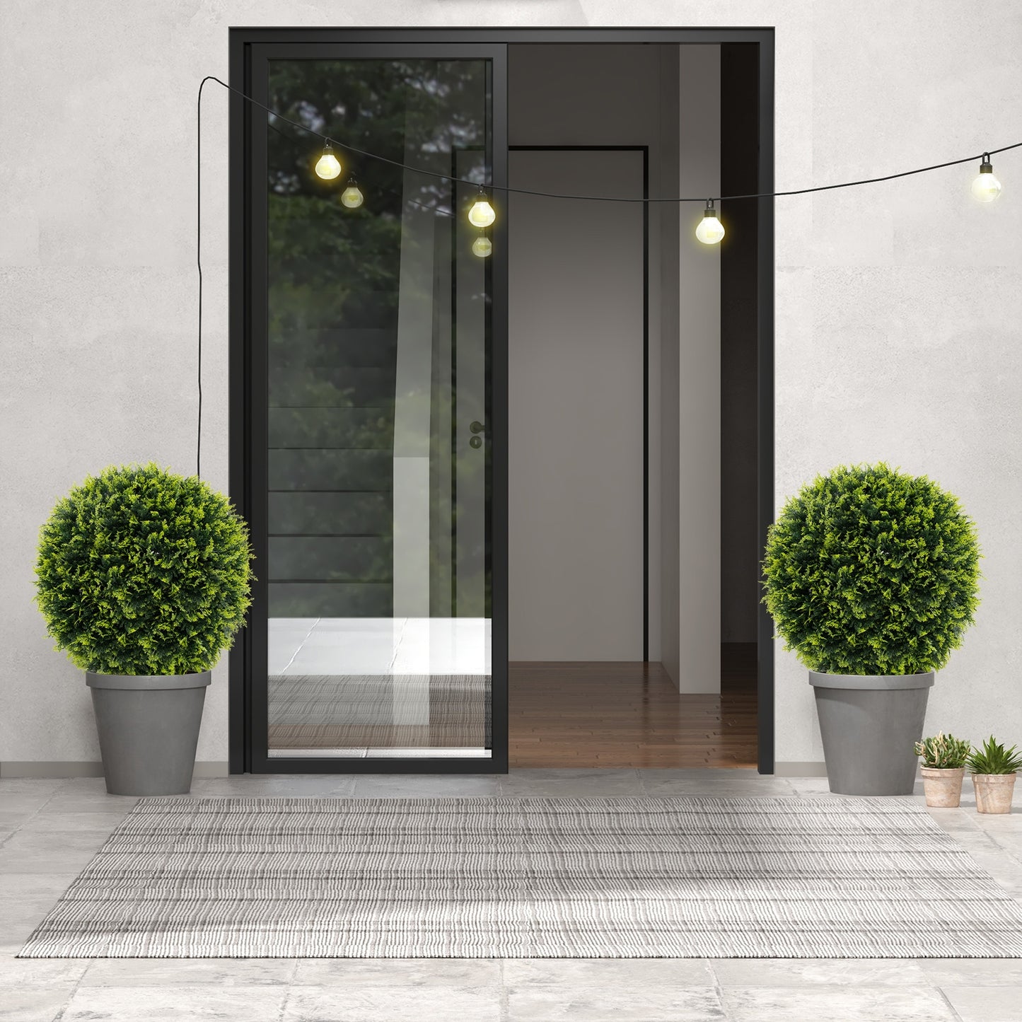 2 Pieces 18/22 Inches Indoor Outdoor Faux Decorative Balls for Patio Garden Front Door Balcony and Backyard-M Kids Crystal