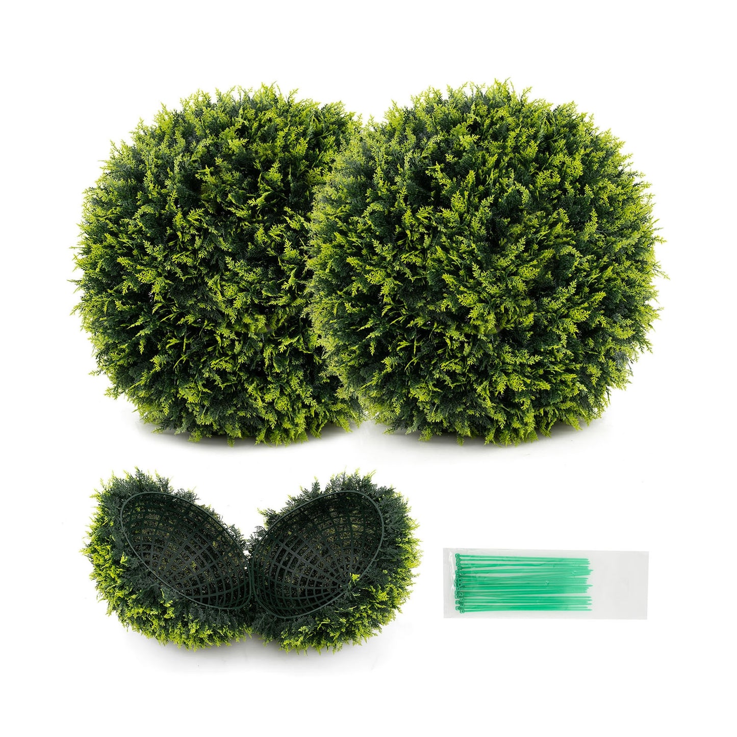 2 Pieces 18/22 Inches Indoor Outdoor Faux Decorative Balls for Patio Garden Front Door Balcony and Backyard-M Kids Crystal