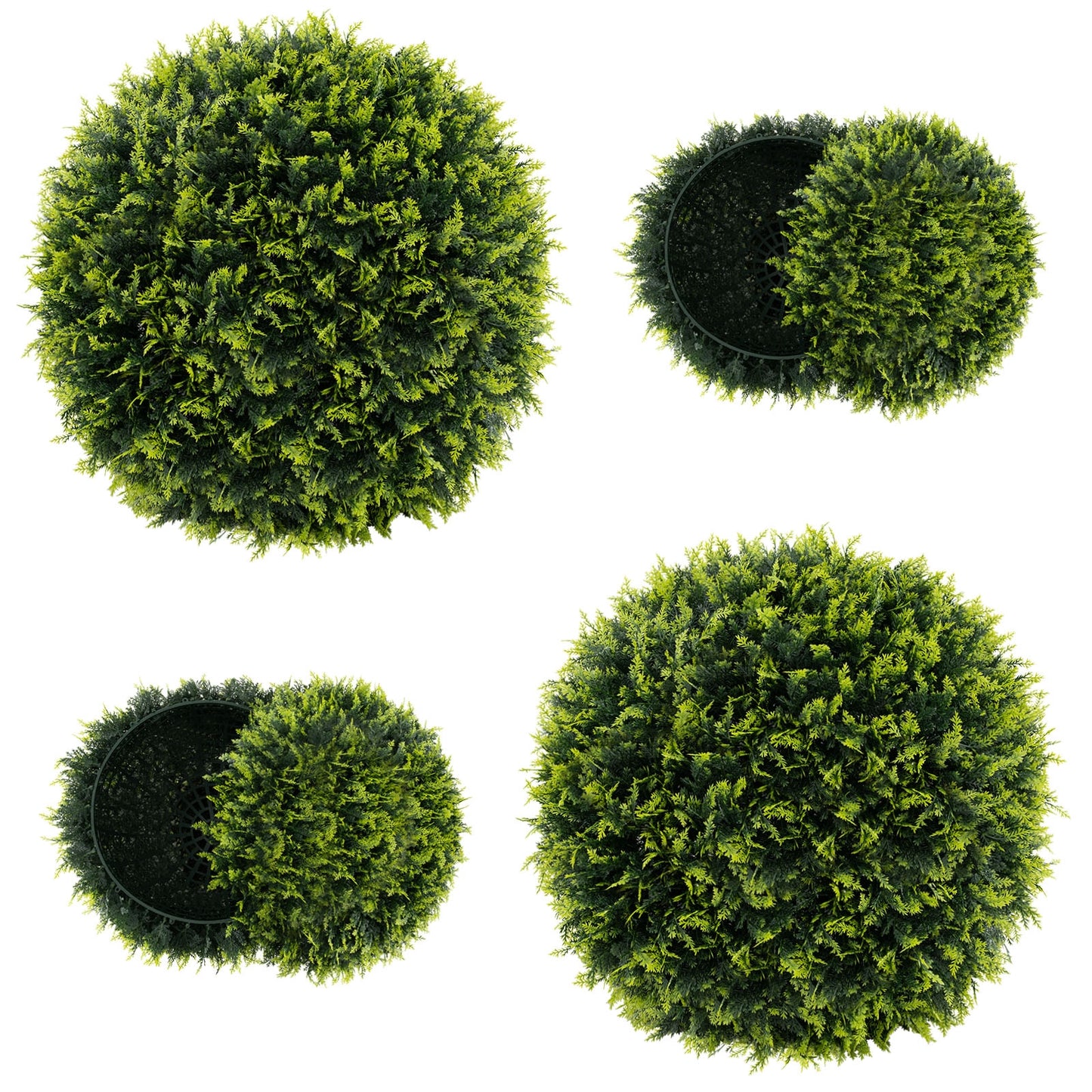 2 Pieces 18/22 Inches Indoor Outdoor Faux Decorative Balls for Patio Garden Front Door Balcony and Backyard-M Kids Crystal