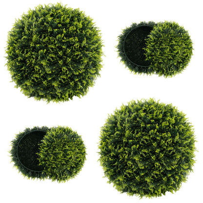 2 Pieces 18/22 Inches Indoor Outdoor Faux Decorative Balls for Patio Garden Front Door Balcony and Backyard-M