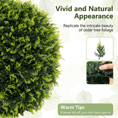 2 Pieces 18/22 Inches Indoor Outdoor Faux Decorative Balls for Patio Garden Front Door Balcony and Backyard-M