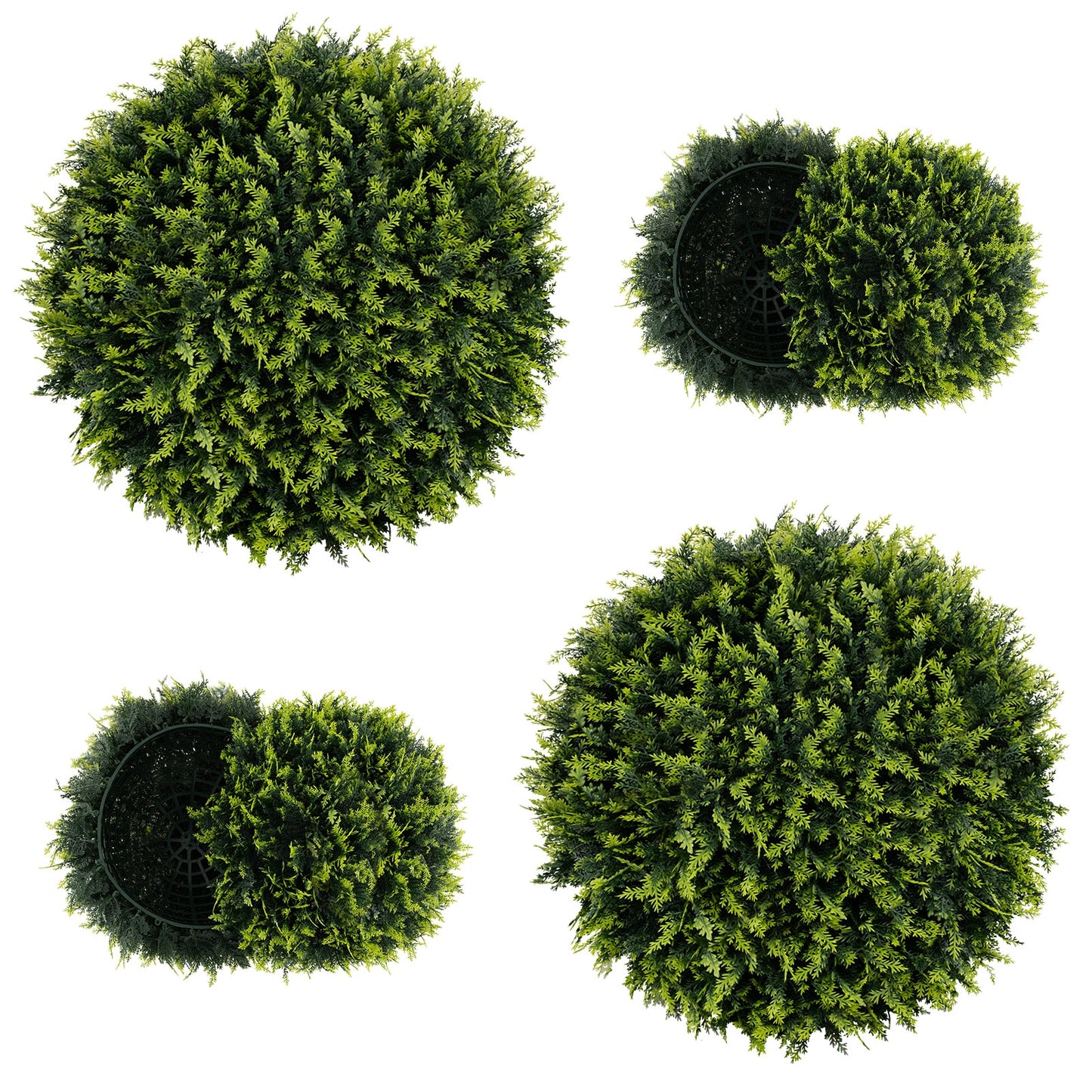 2 Pieces 18/22 Inches Indoor Outdoor Faux Decorative Balls for Patio Garden Front Door Balcony and Backyard-S Kids Crystal