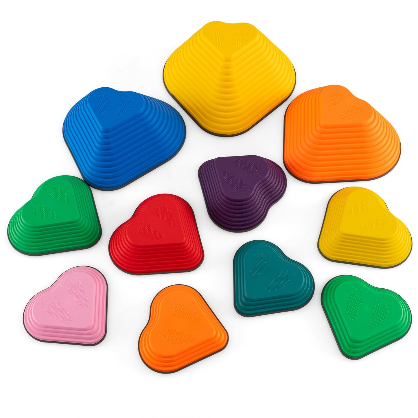 11 Pieces Kids Stepping Stones Stackable Balance Blocks Indoor Outdoor-Multicolor Kids Crystal