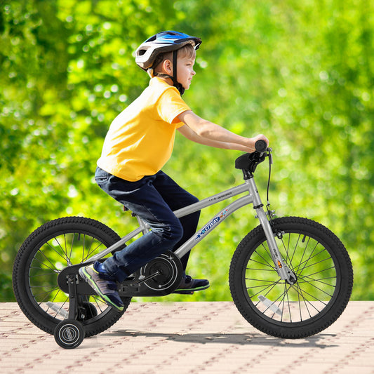 18-Inch Kids Bike Bicycle for Boys Girls 4-8 with High Carbon Steel Frame Kids Crystal