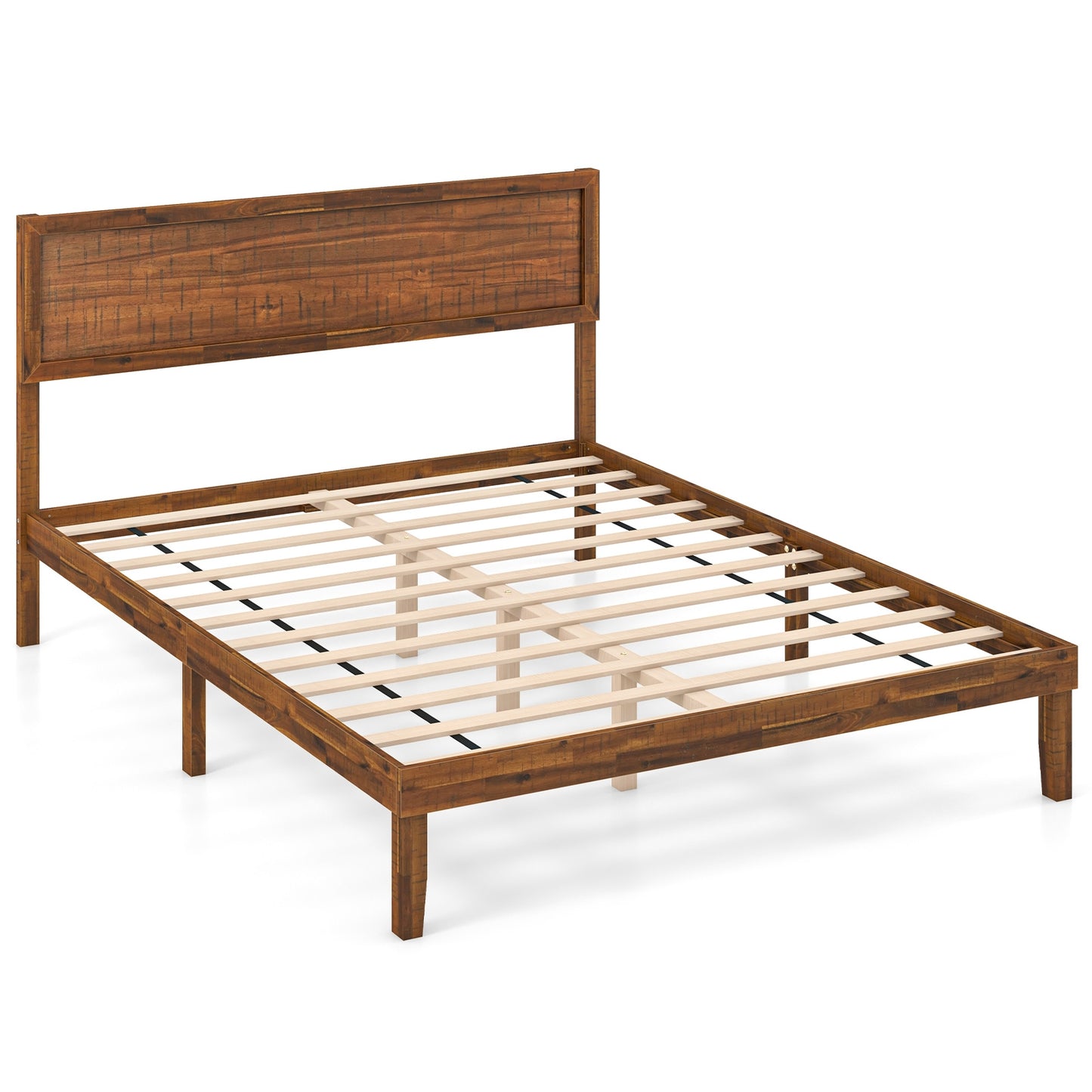 Twin/Full/Queen Size Bed Frame with Headboard and Wooden Slats Support-Queen Size Kids Crystal