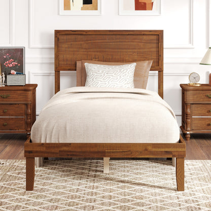 Twin/Full/Queen Size Bed Frame with Headboard and Wooden Slats Support-Twin Size