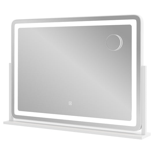 32 x 22 Inch Large Makeup Vanity Mirror with 3-Color Lighting Mode-White Kids Crystal