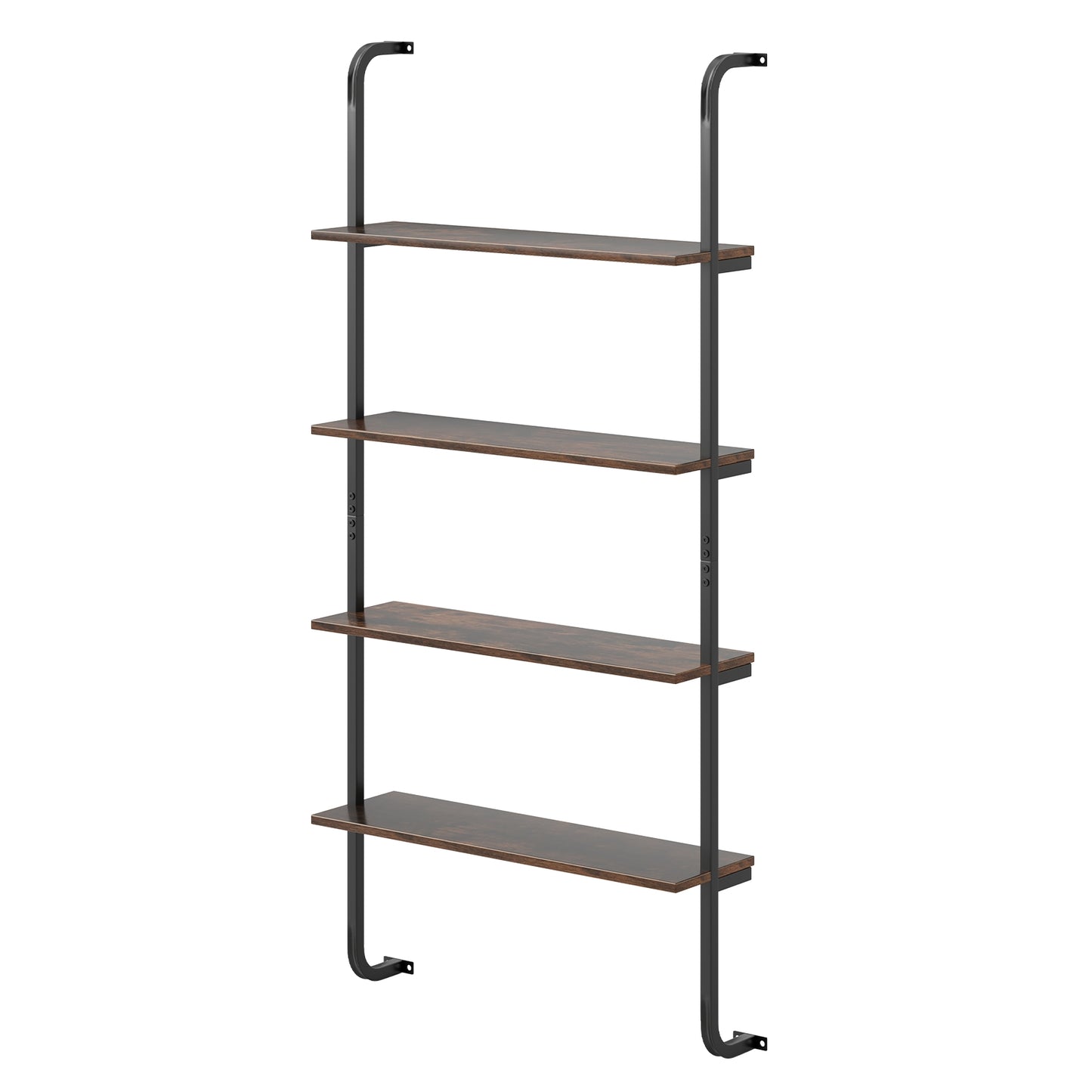 4-Tier Industrial Pipe Shelving with Metal Frame for Living Room Kitchen-Rustic Brown Kids Crystal