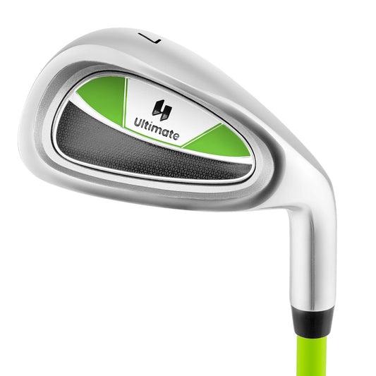 Individual Gold Club for Boys and Girls with Fiberglass Shaft and Headcover-Green Kids Crystal