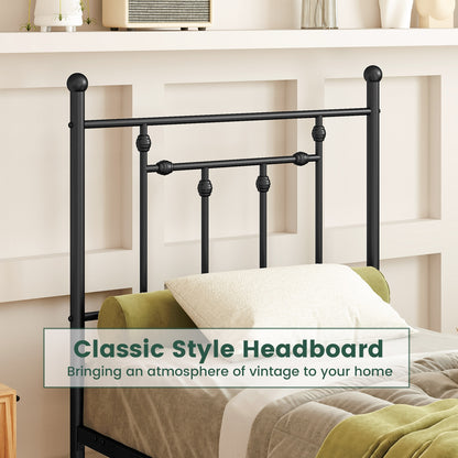 Full/Queen/Twin Size Heavy-duty Metal Bed Frame with Headboard-Twin Size