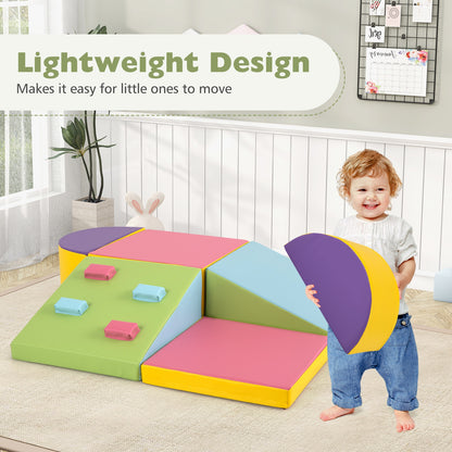 6-Piece Foam Climbing Blocks with Hook and Loop Fasteners