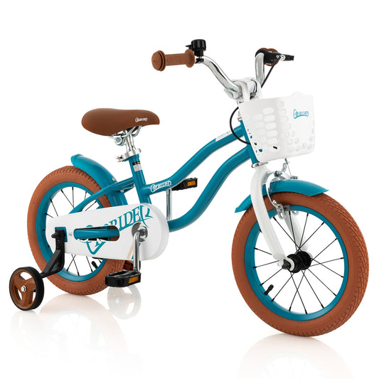 12 Inch Kids Bike Adjustable with Removable Basket for 3-4 Years Old-12 inches Kids Crystal