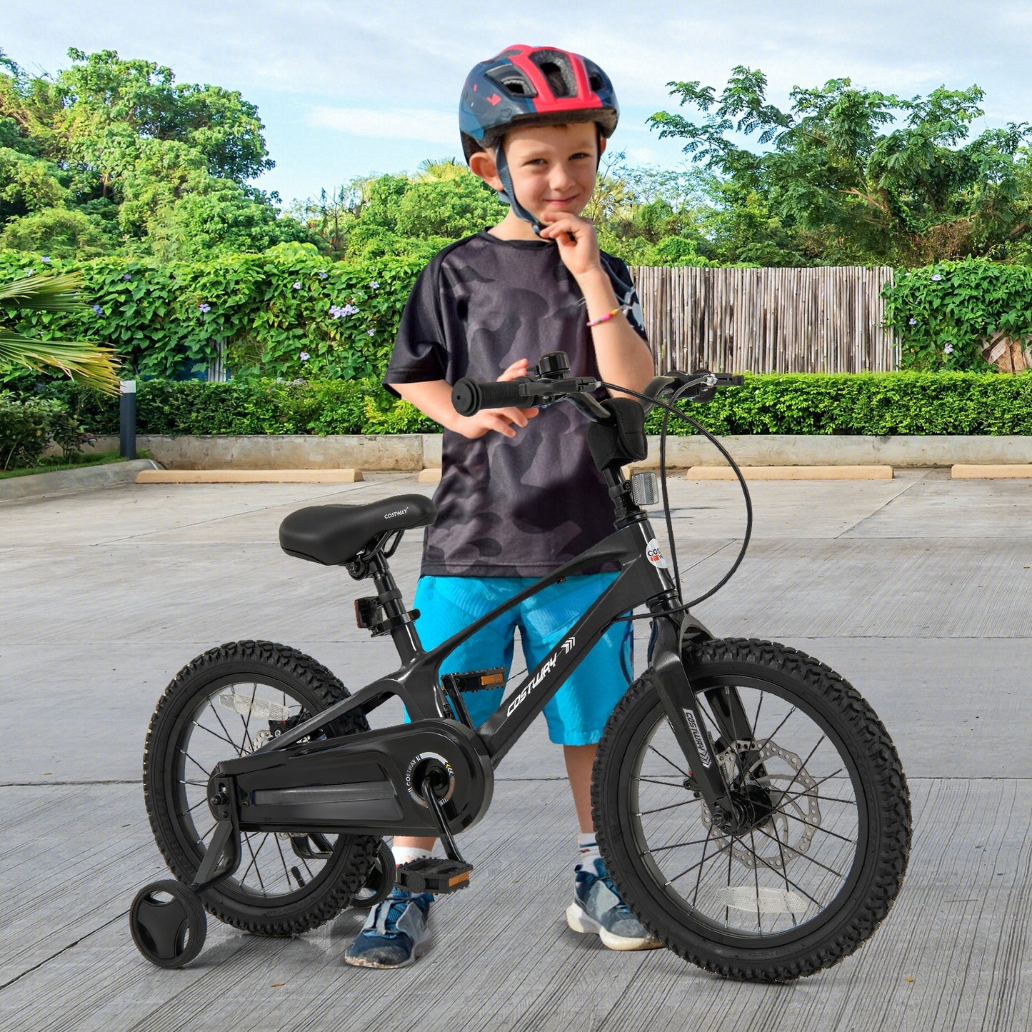 16 Inch Kids Bike Lightweight with 2 Removable Training Wheels for Aged 4-7-16 inches Kids Crystal