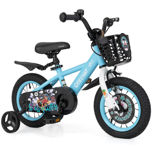 12 Inch Kids Bike with Adjustable Handlebar and Saddle for 3-4 Years Old-12 inches Kids Crystal