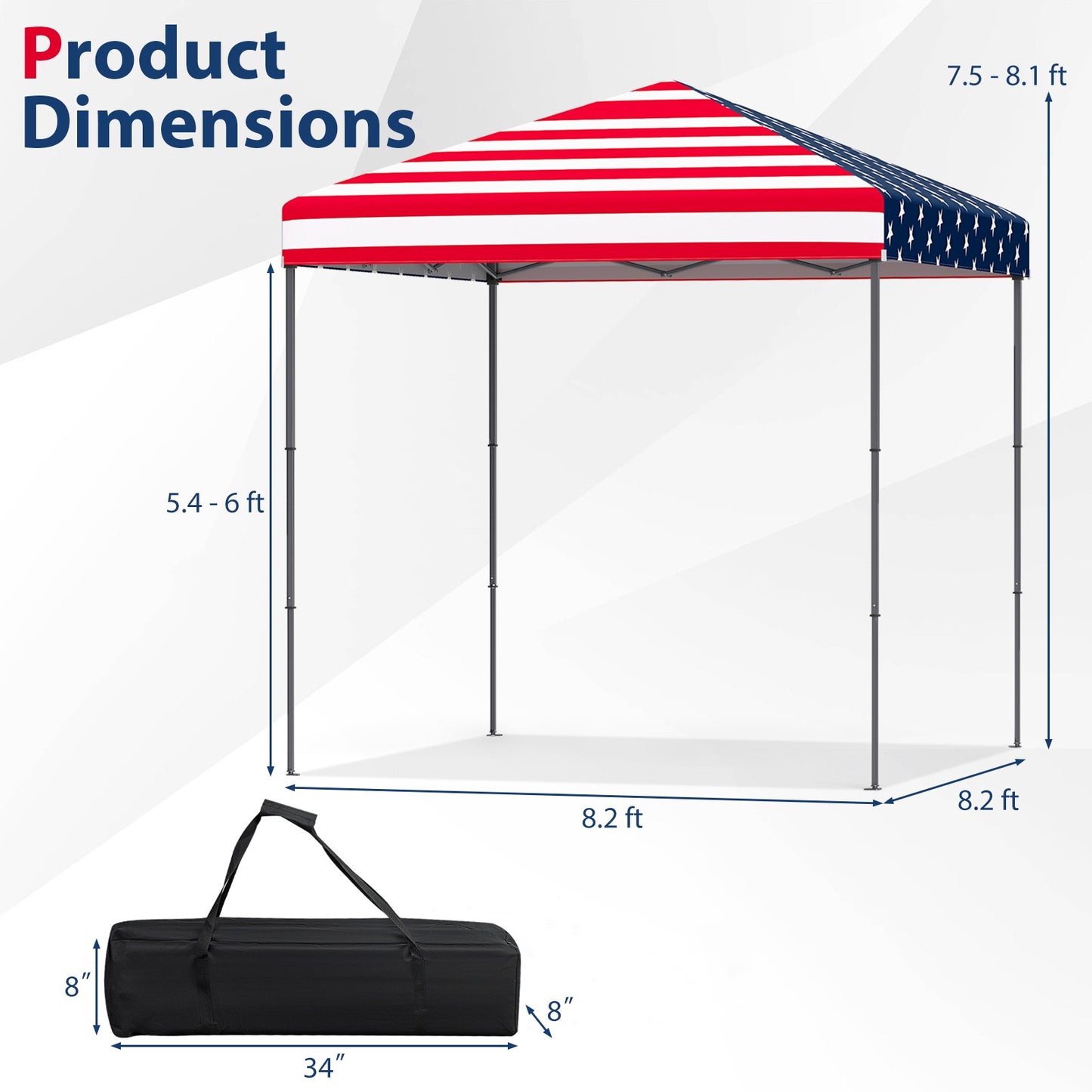 6.6 x 6.6 Feet Outdoor Pop-up Canopy Tent with UPF 50+ Sun Protection-Multicolor Kids Crystal