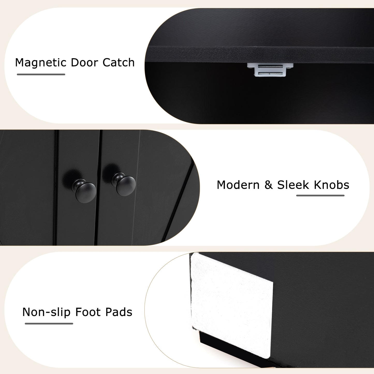 71 Inch Freestanding Bookshelf with 6 Shelves and 2-Door Cabinet-Black Kids Crystal