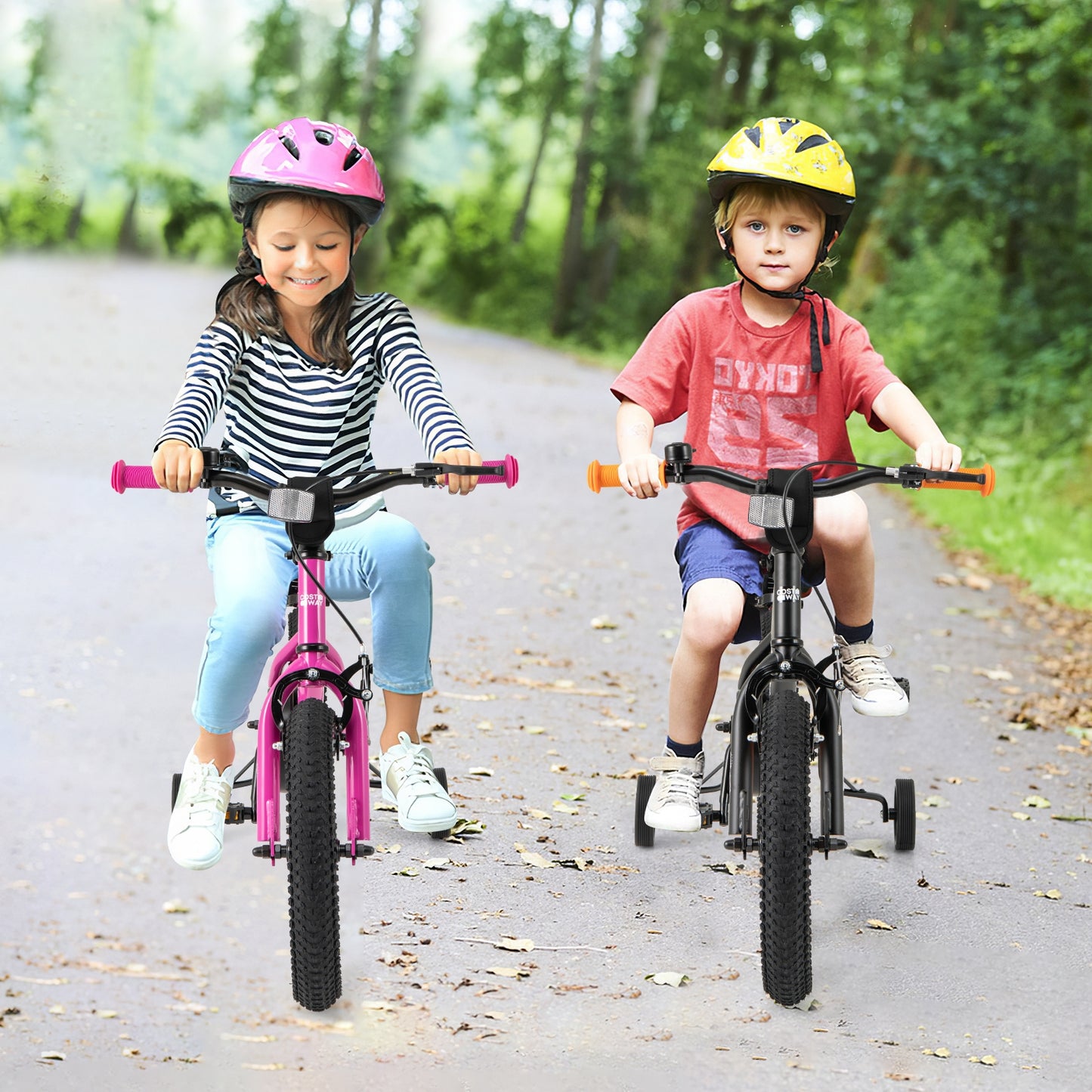 14 Inch Kids Bike for 3-5 Years Old Adjustable with Removable Training Wheels Kids Crystal