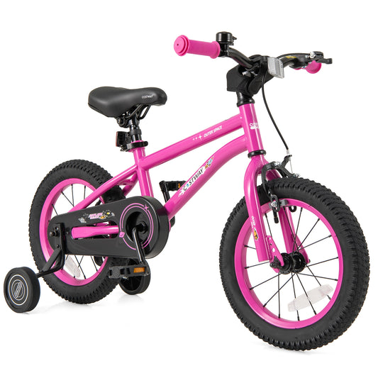 14 Inch Kids Bike for 3-5 Years Old Adjustable with Removable Training Wheels Kids Crystal