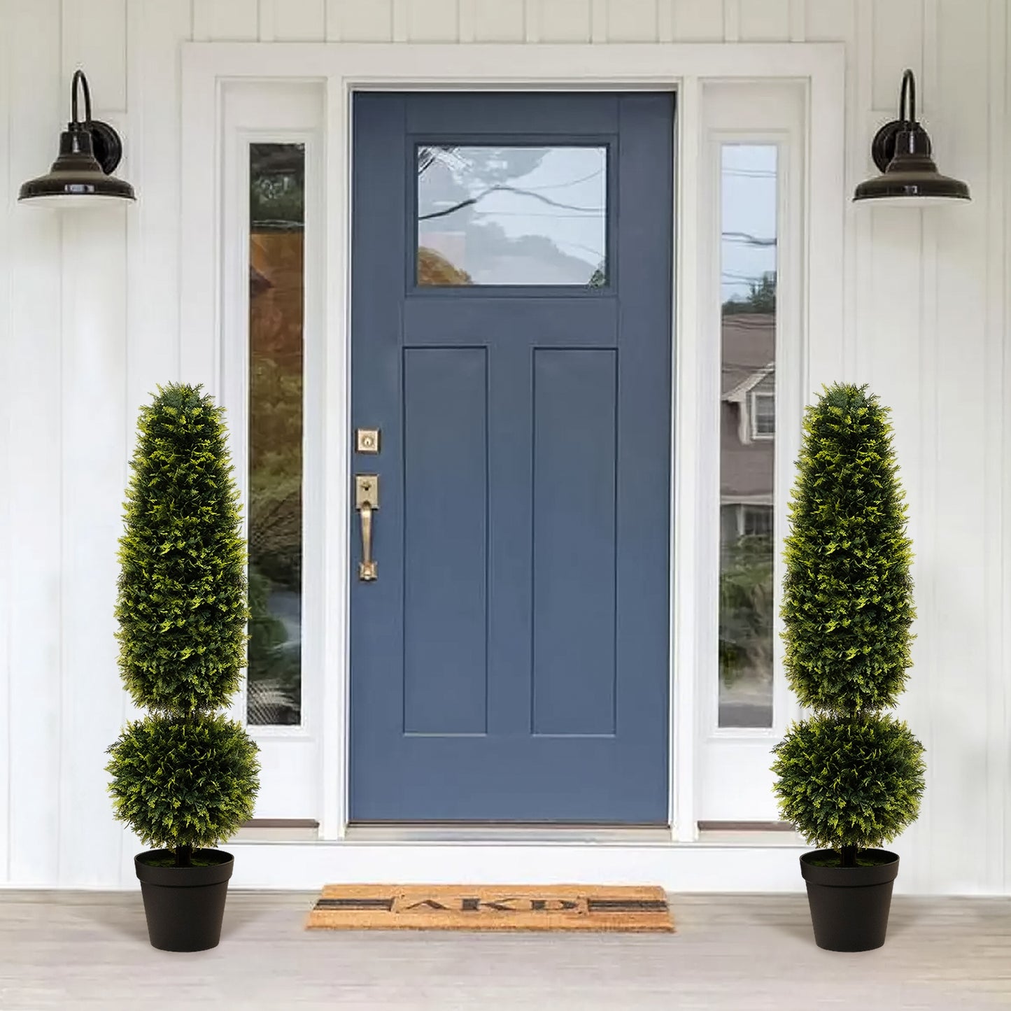 4 Feet Artificial Boxwood Topiary Tree with Natural Vines and PE Leaves-Green Kids Crystal