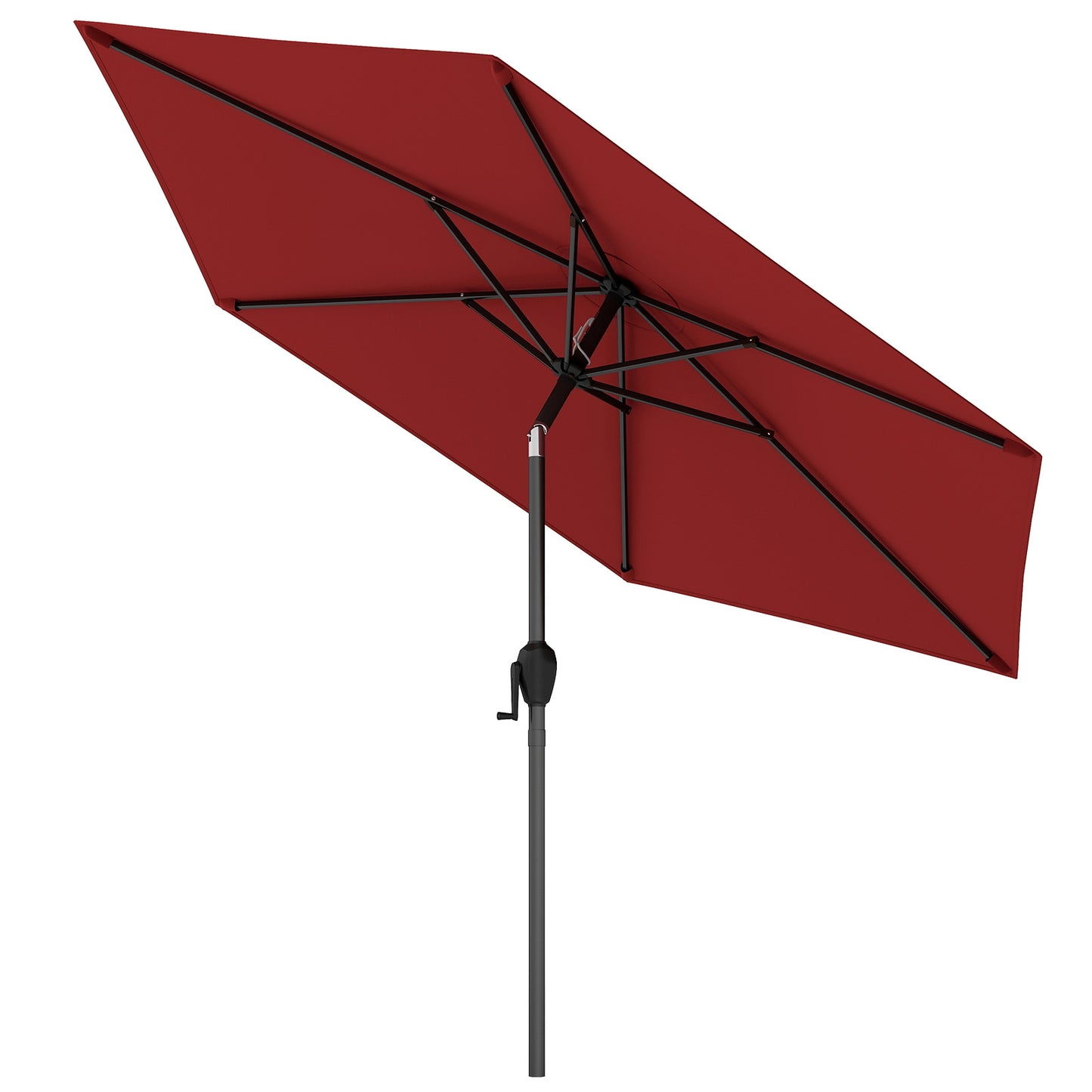 7.5 feet Outdoor Patio Heavy Duty Market Umbrella with Push Button Tilt-Burgundy Kids Crystal