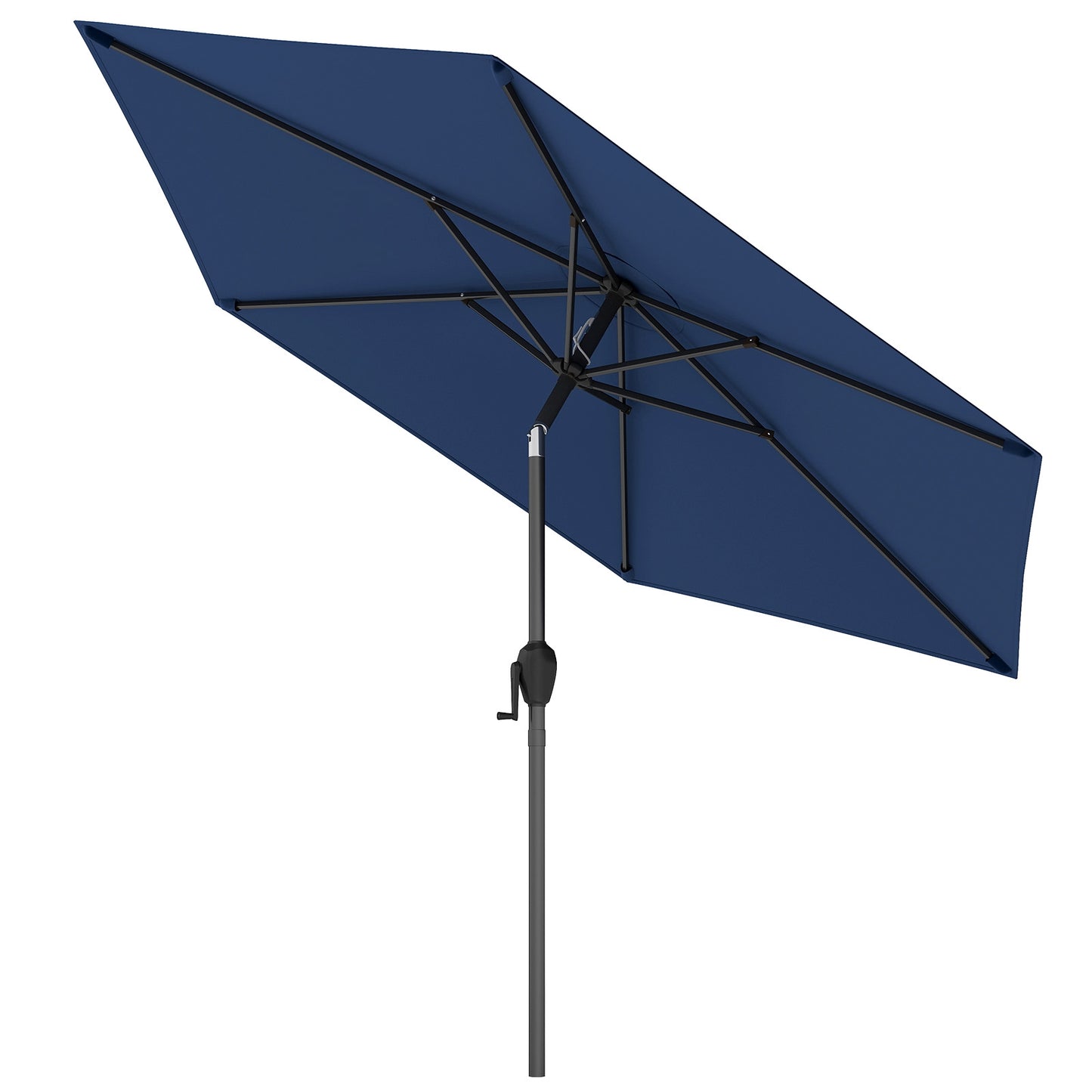 7.5 feet Outdoor Patio Heavy Duty Market Umbrella with Push Button Tilt-Navy Kids Crystal