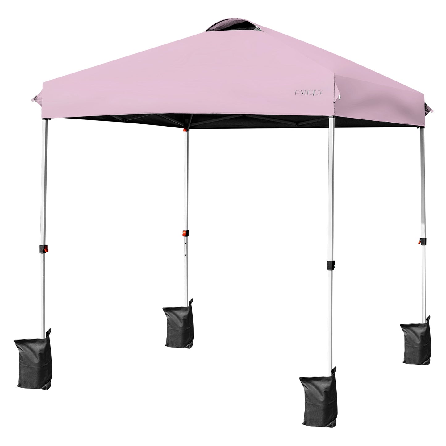 6.6 x 6.6 Feet Outdoor Pop-up Canopy Tent with Roller Bag-Pink Kids Crystal