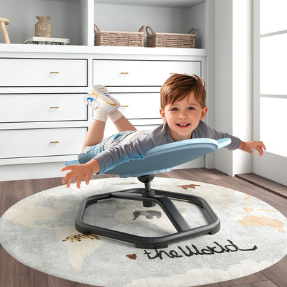 Kids Sensory Swivel Chair Elephant 360° Spinning Chair with Non-Slip Metal Base-Blue