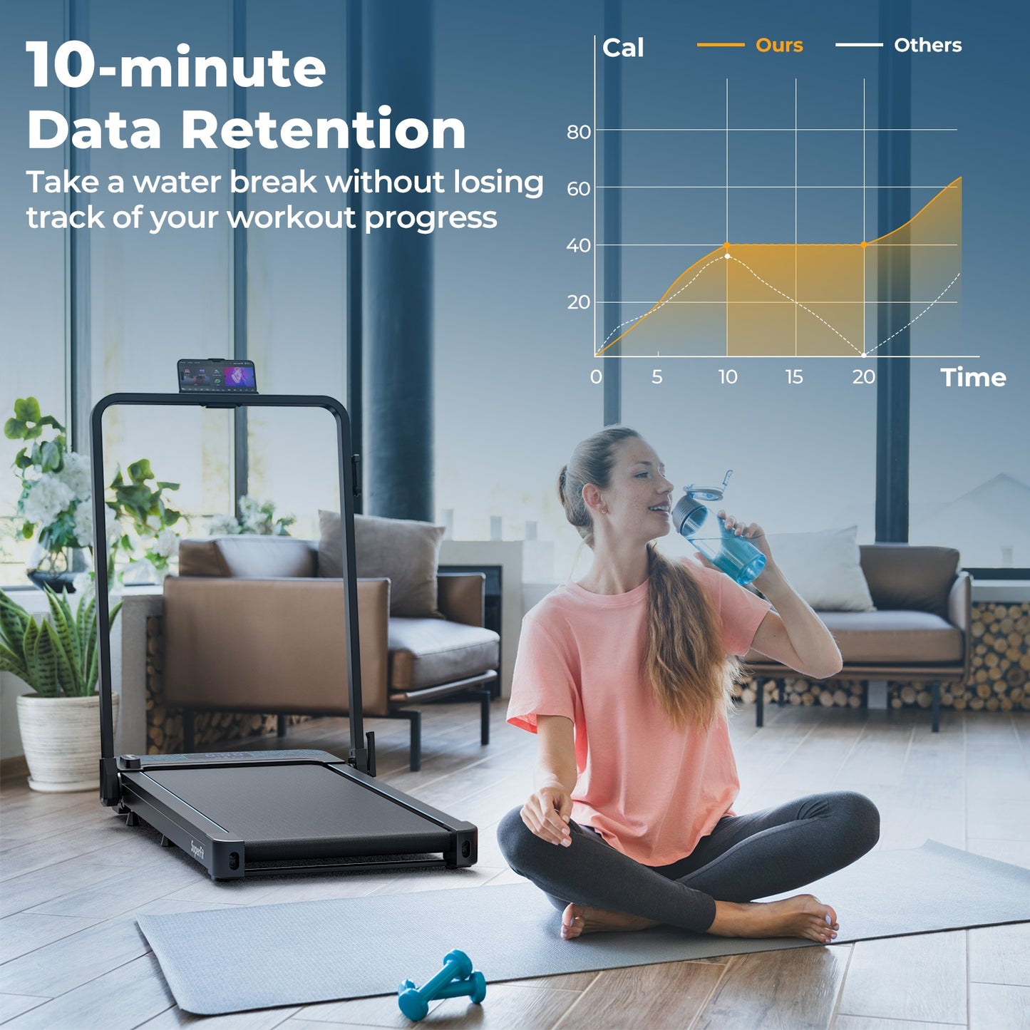 2 in 1 Folding Treadmill with 300 LBS Capacity and Remote Control for Home-Black Kids Crystal