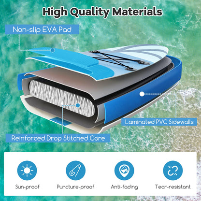 Inflatable Stand Up Paddle Board Sup Board with Premium SUP Accessories-L