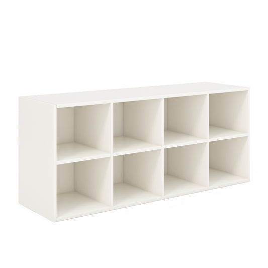 8 Cubbies Shoe Organizer with 500 LBS Weight Capacity-White Kids Crystal