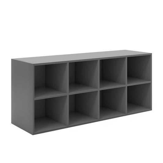 8 Cubbies Shoe Organizer with 500 LBS Weight Capacity-Gray Kids Crystal