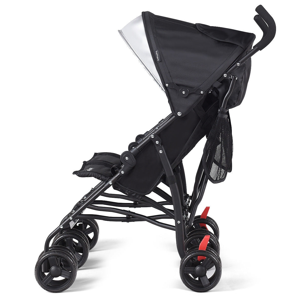 Foldable Twin Baby Double Stroller Ultralight Umbrella Kids Stroller-Black Kids Crystal