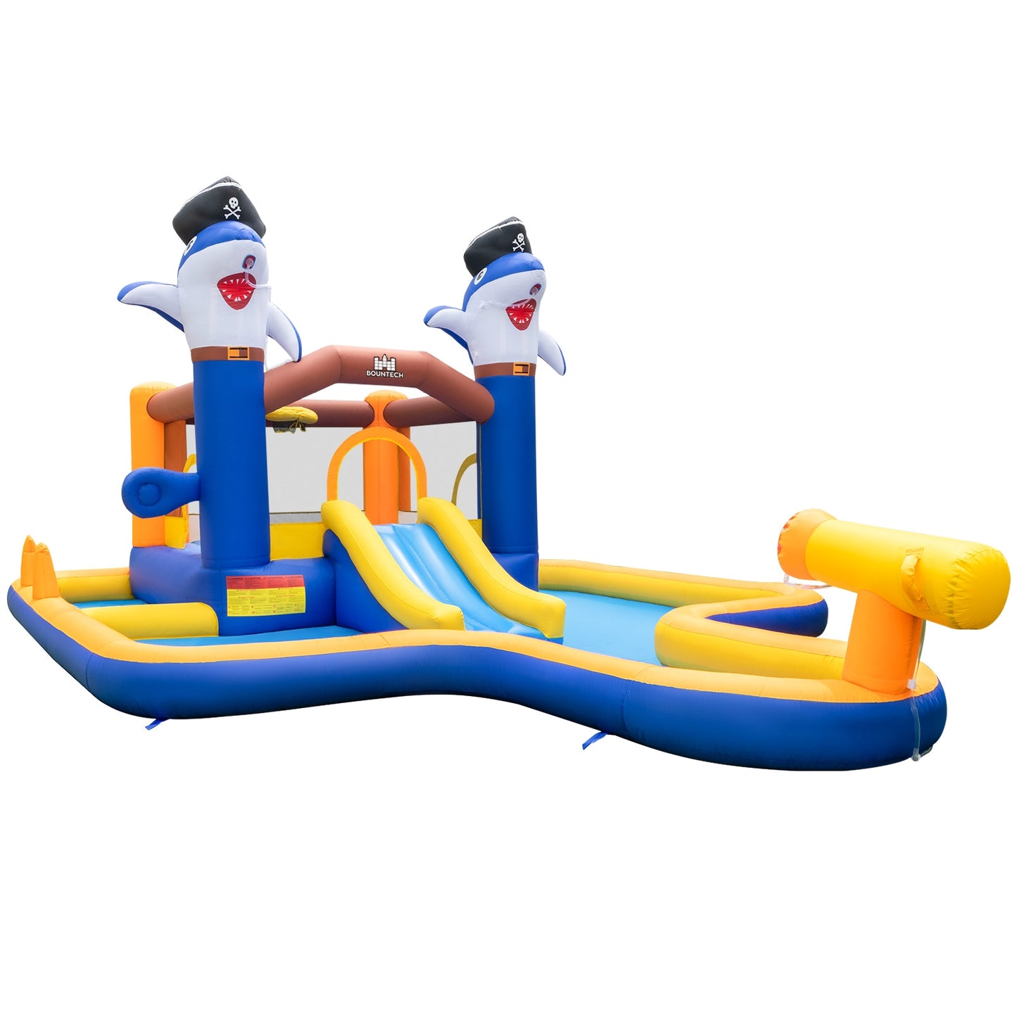 7-In-1 Water Slide Park with Splash Pool and Water Cannon without Blower Kids Crystal