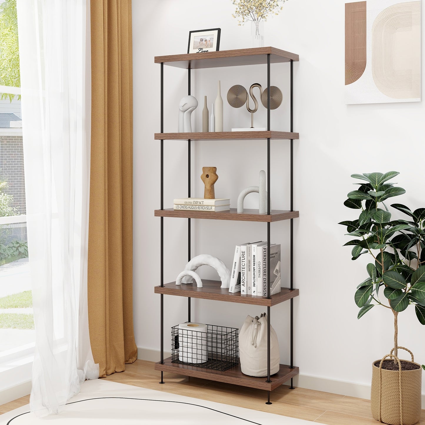 2/3/4/5-Tier Multipurpose Display Rack with Metal Frame-5-Tier Kids Crystal