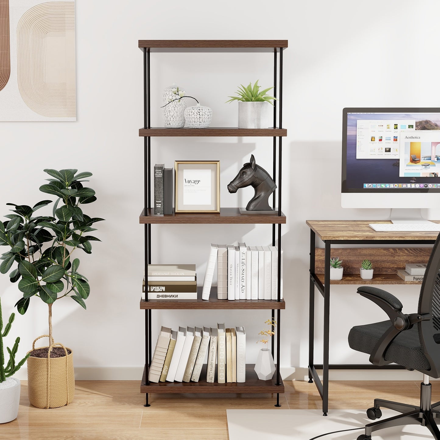 2/3/4/5-Tier Multipurpose Display Rack with Metal Frame-5-Tier Kids Crystal