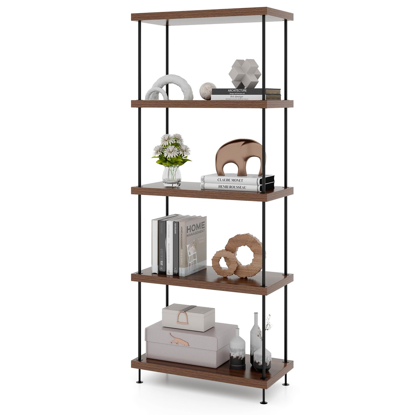 2/3/4/5-Tier Multipurpose Display Rack with Metal Frame-5-Tier Kids Crystal