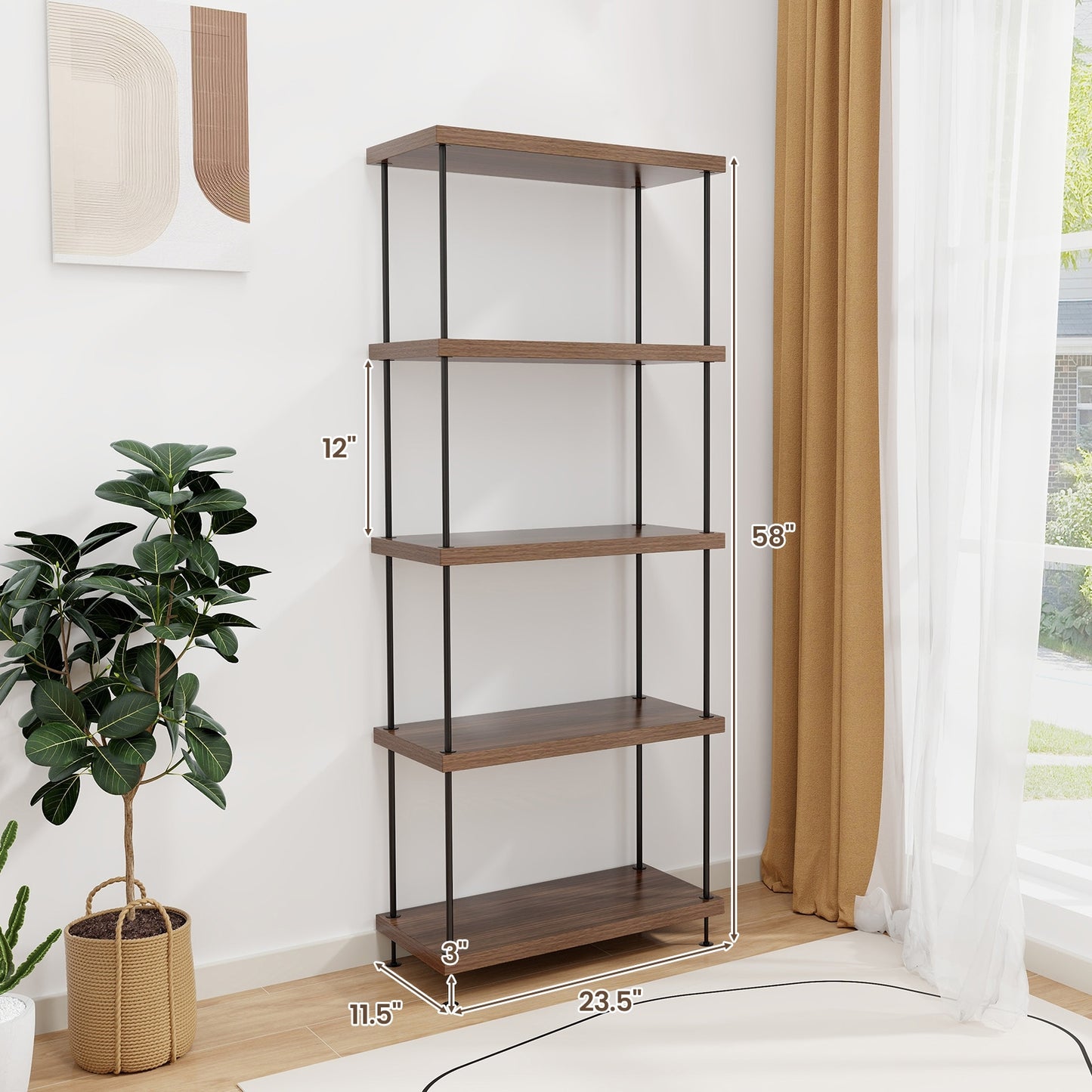 2/3/4/5-Tier Multipurpose Display Rack with Metal Frame-5-Tier Kids Crystal