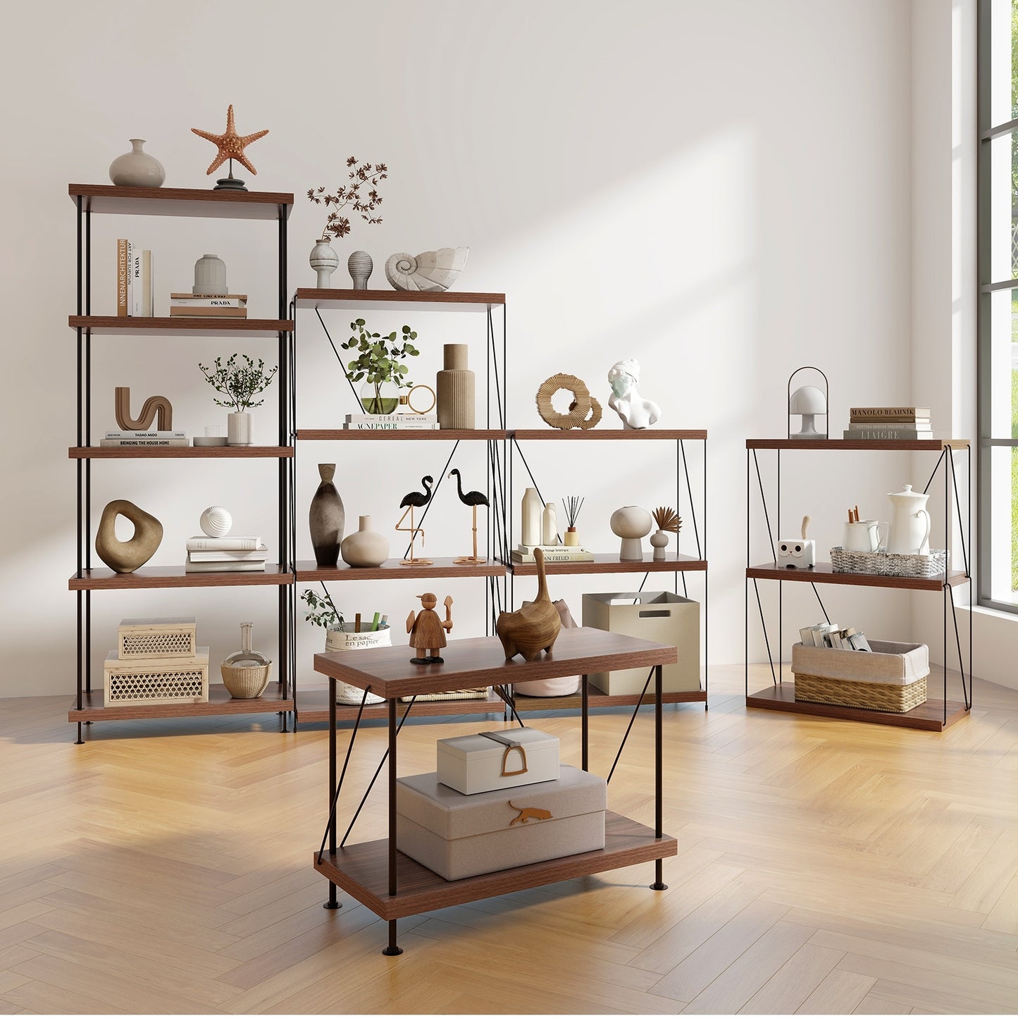 2/3/4/5-Tier Multipurpose Display Rack with Metal Frame-5-Tier Kids Crystal