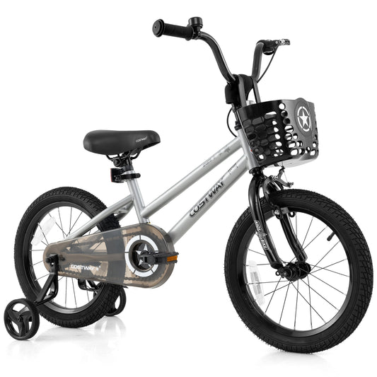 12/14/18 Inch Kids Bike Adjustable with Transparent Chain Cover for 3-8 Years Old-16 inches Kids Crystal