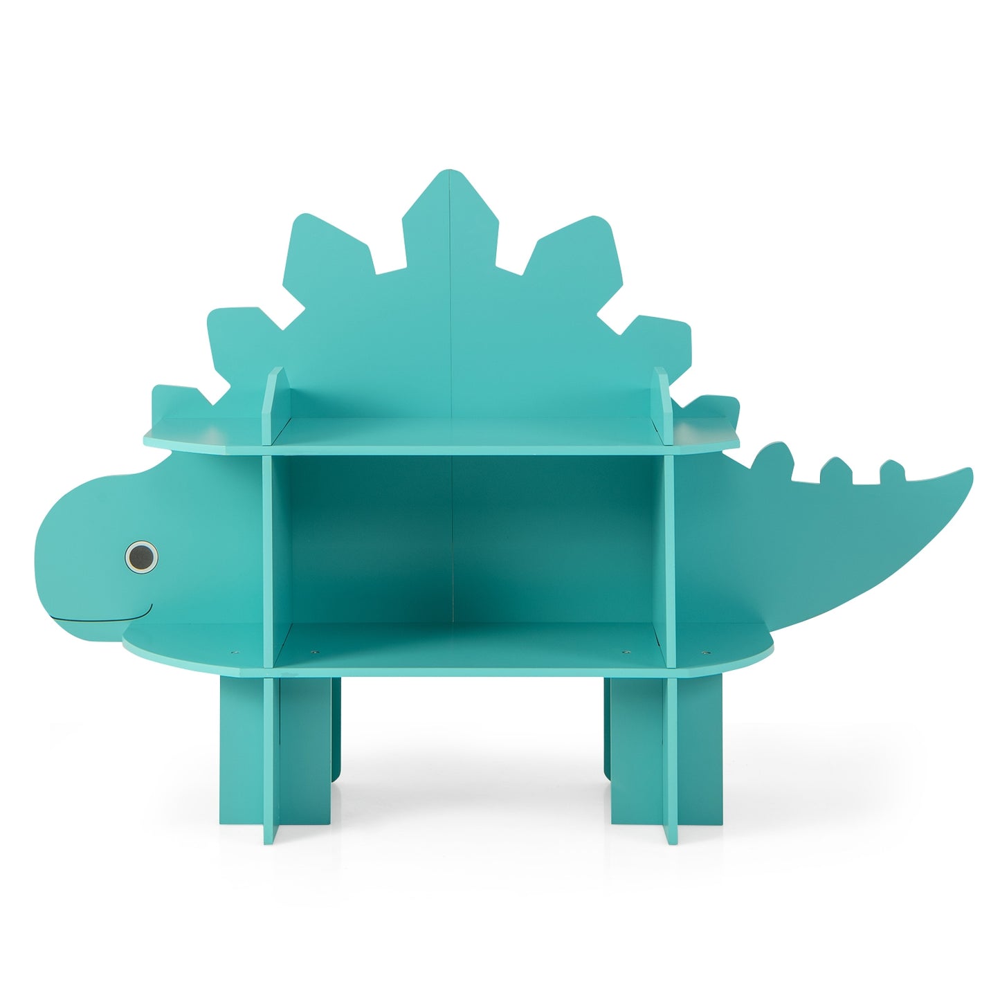 Kids Bookcase Shelf Toy Storage Organizer with Open Storage Shelves-Dinosaur Kids Crystal