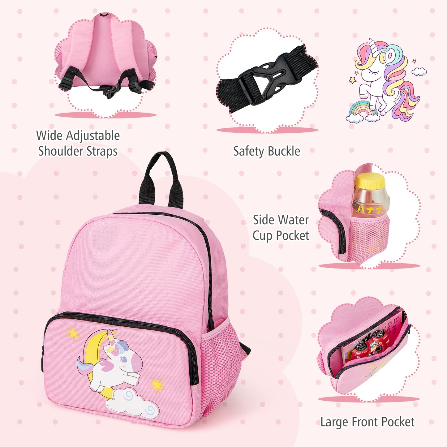 2 Pieces Kid Luggage Set with Spinner Wheels and Aluminum Handle-Pink Kids Crystal