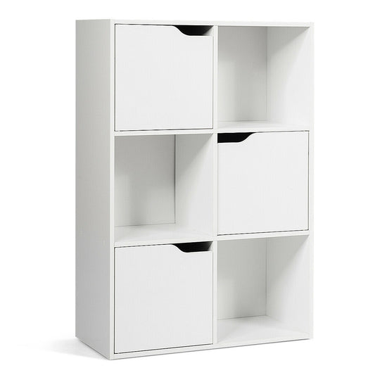 6 Cubes Wood Storage Shelves Organization Kids Crystal
