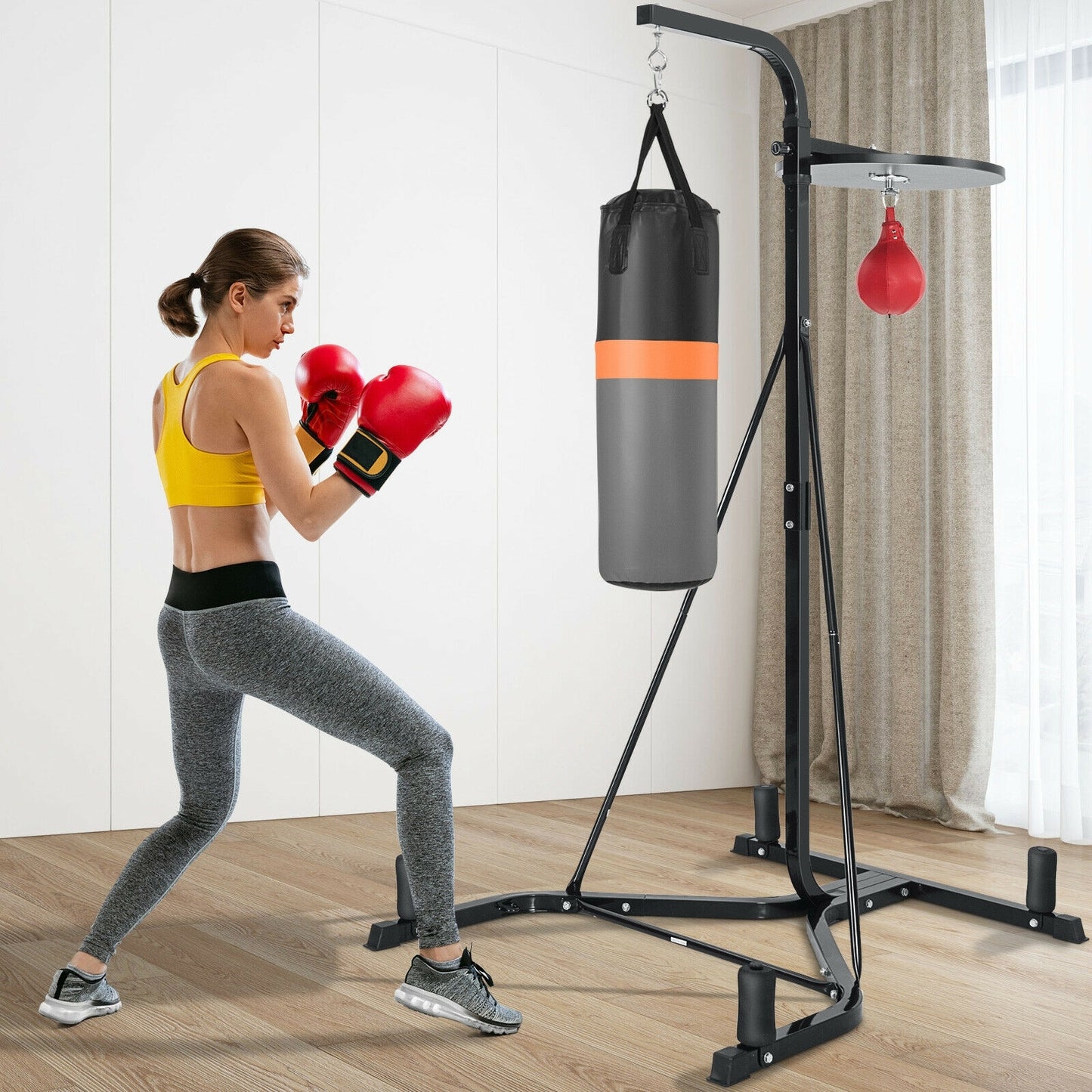 Heavy Duty Boxing Punching Stand With Heavy Bag Kids Crystal