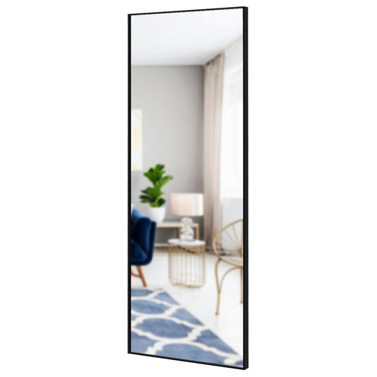 59 Inch Full Length Mirror Large Rectangle Bedroom Mirror-Black Kids Crystal