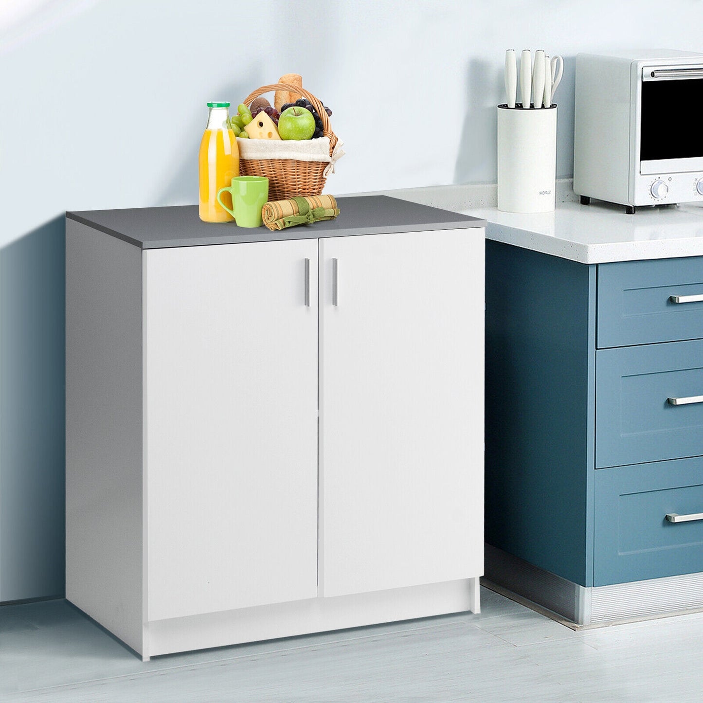 Storage Sideboard Cabinet with Doors and Shelves Kids Crystal
