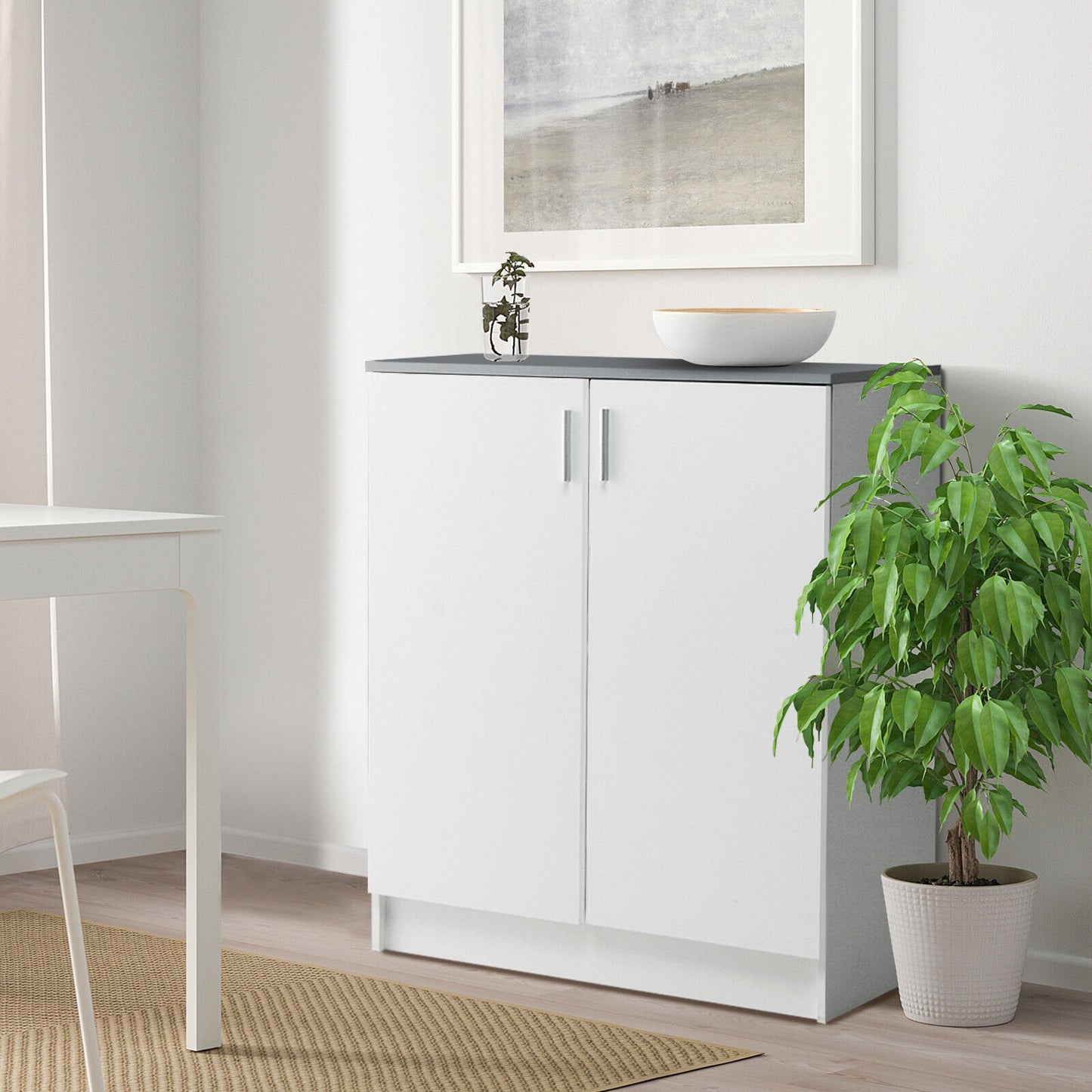 Storage Sideboard Cabinet with Doors and Shelves Kids Crystal